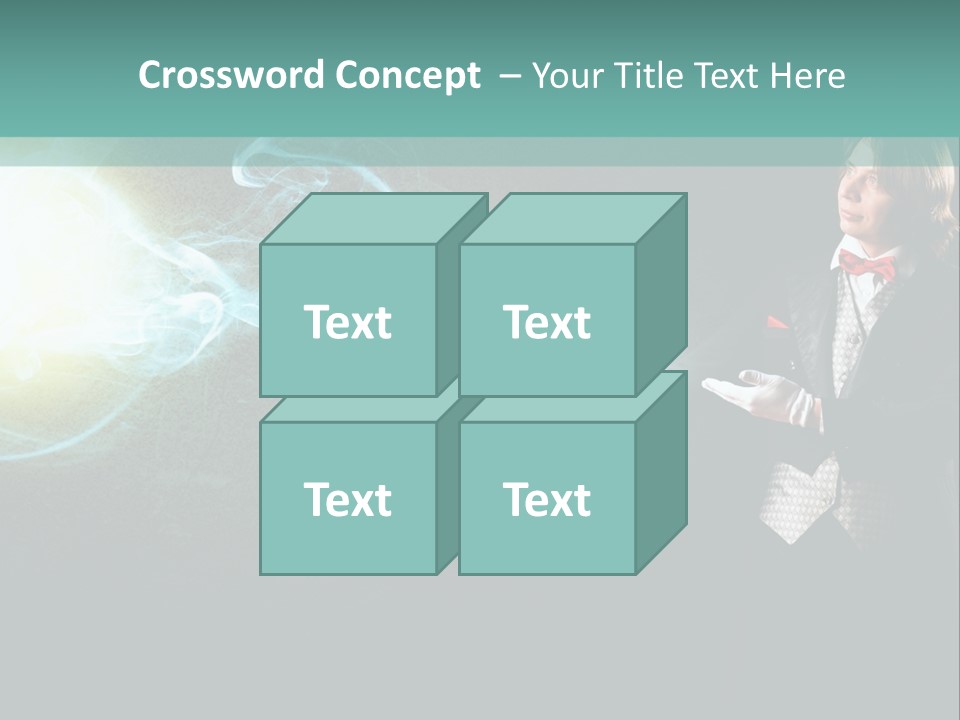 Attention Hat Man PowerPoint Template