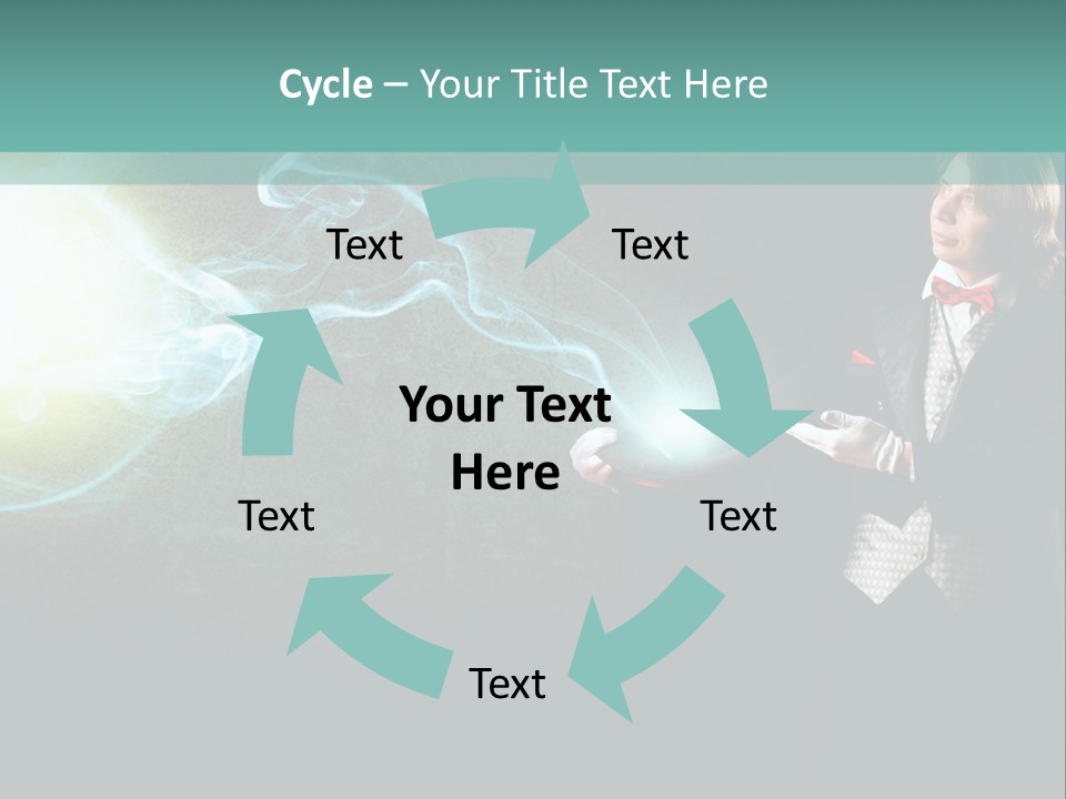 Attention Hat Man PowerPoint Template