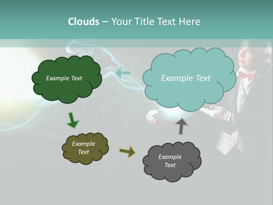 Attention Hat Man PowerPoint Template