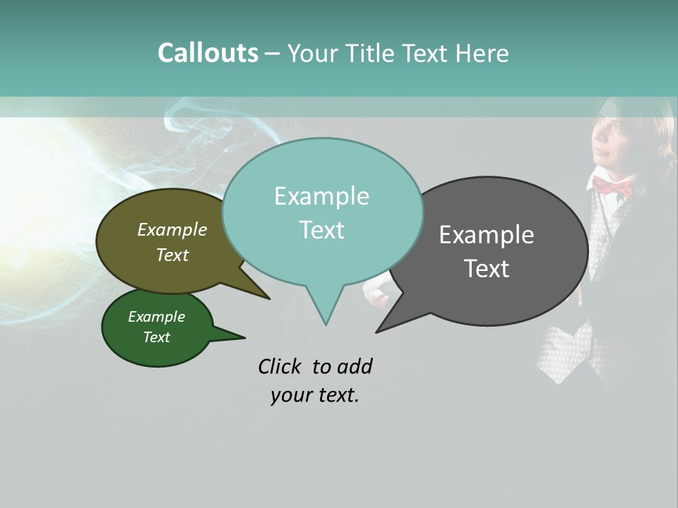 Attention Hat Man PowerPoint Template