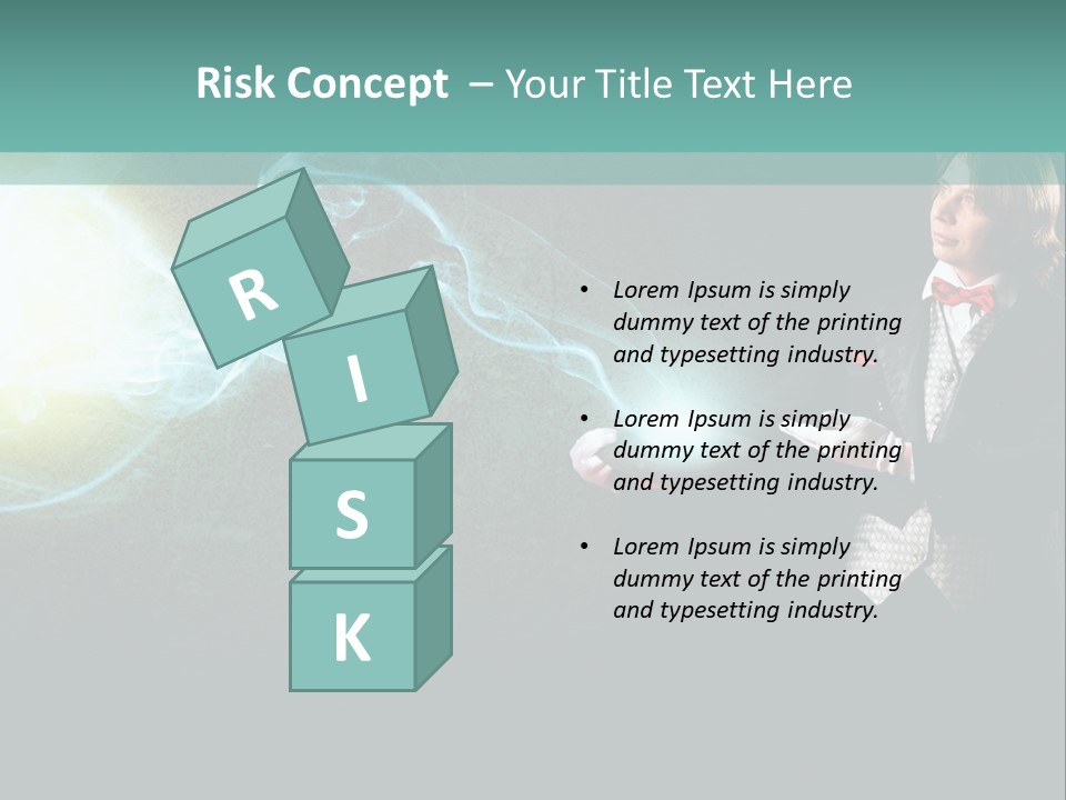 Attention Hat Man PowerPoint Template