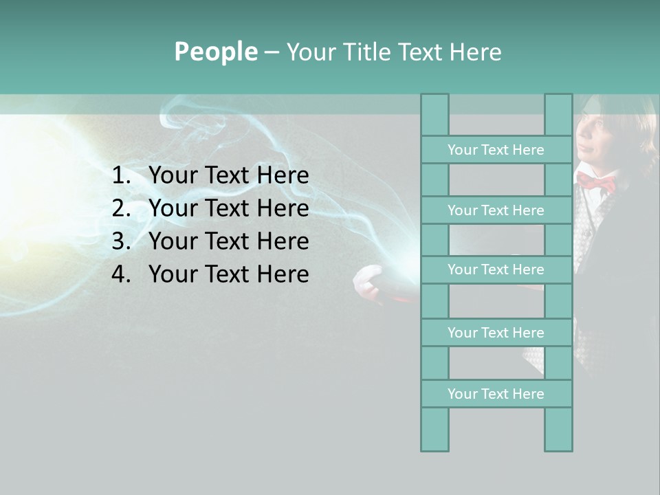 Attention Hat Man PowerPoint Template