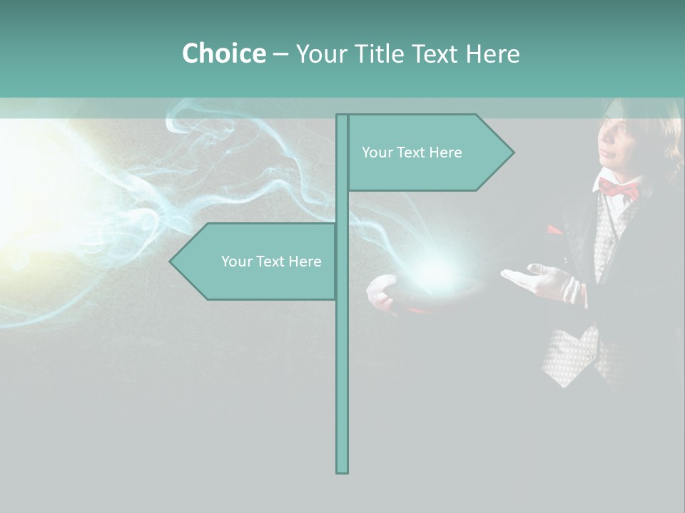 Attention Hat Man PowerPoint Template