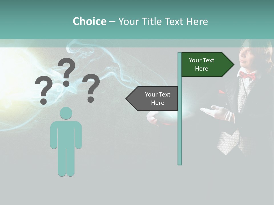 Attention Hat Man PowerPoint Template