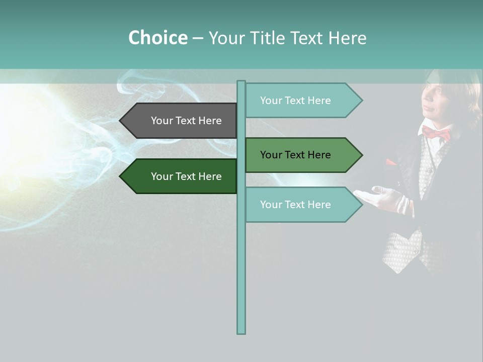 Attention Hat Man PowerPoint Template