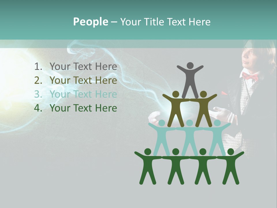 Attention Hat Man PowerPoint Template