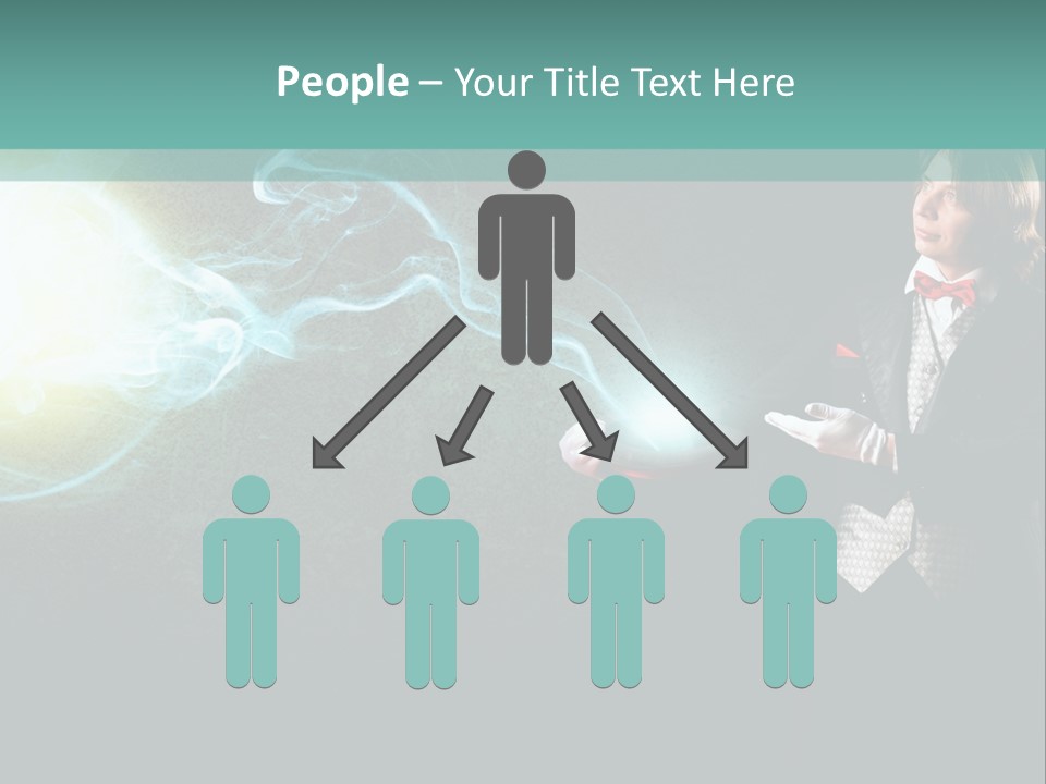 Attention Hat Man PowerPoint Template