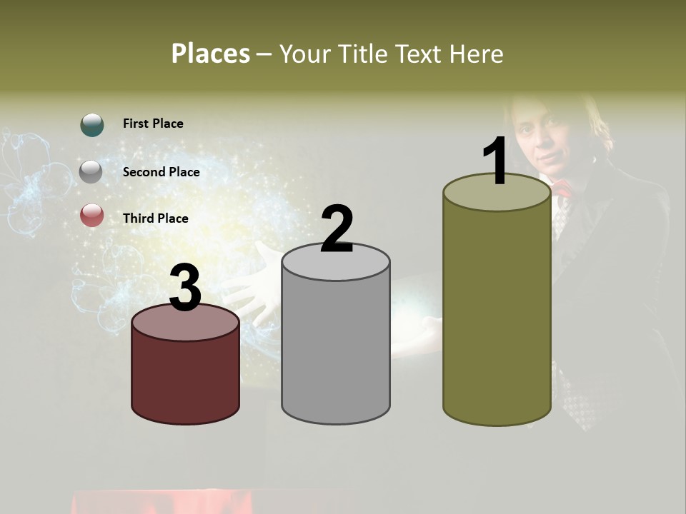 One Abstract Caucasian PowerPoint Template