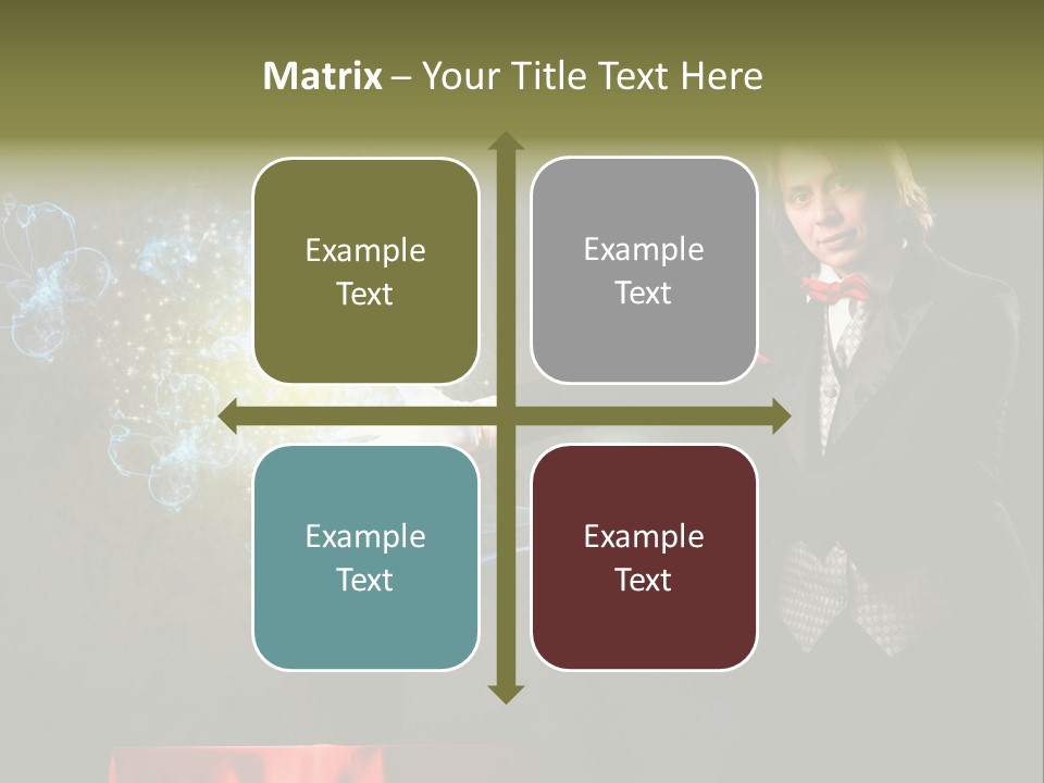 One Abstract Caucasian PowerPoint Template