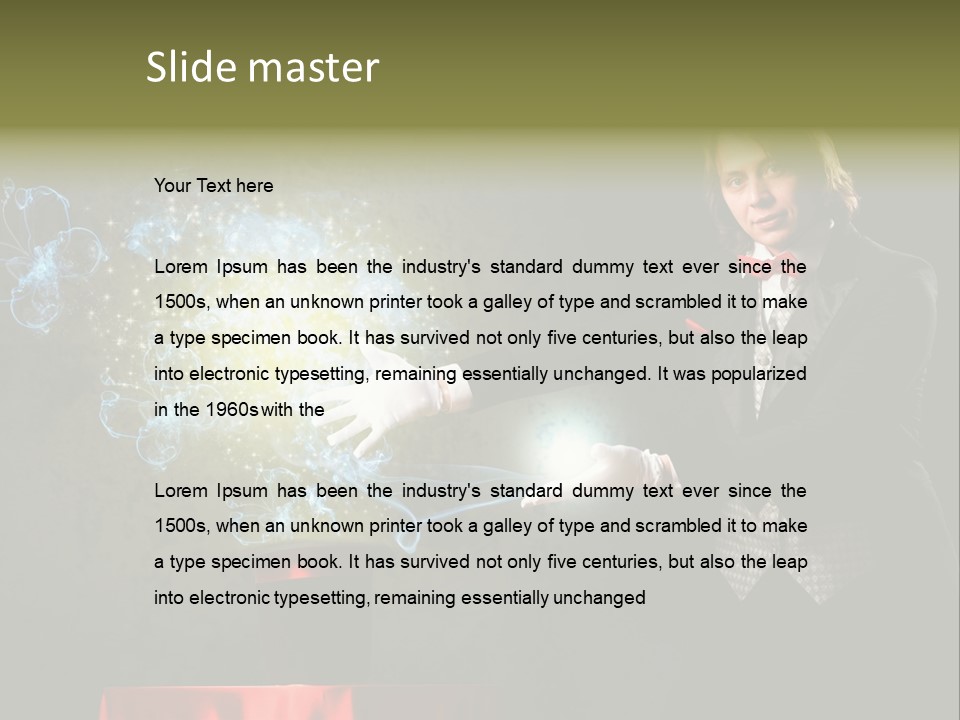 One Abstract Caucasian PowerPoint Template