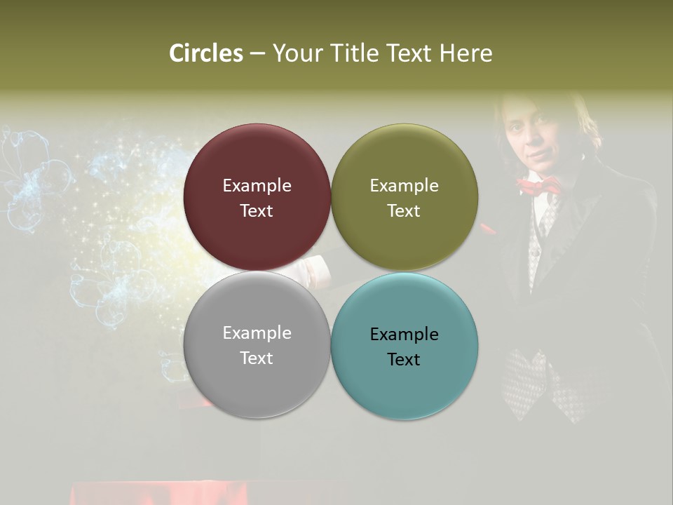 One Abstract Caucasian PowerPoint Template