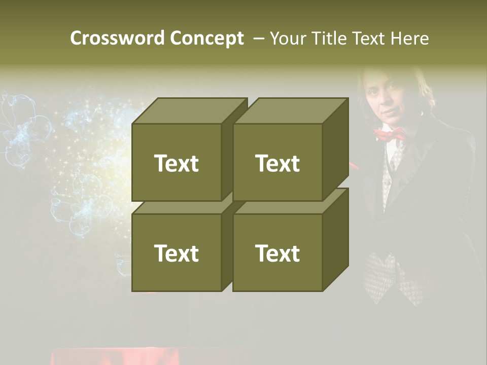 One Abstract Caucasian PowerPoint Template