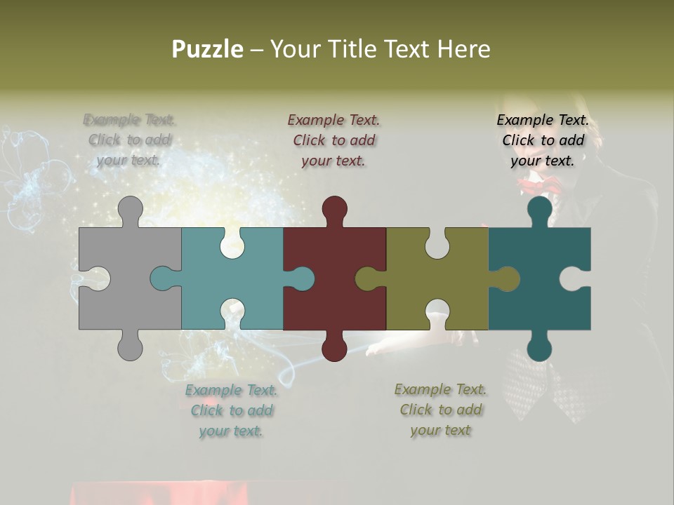 One Abstract Caucasian PowerPoint Template