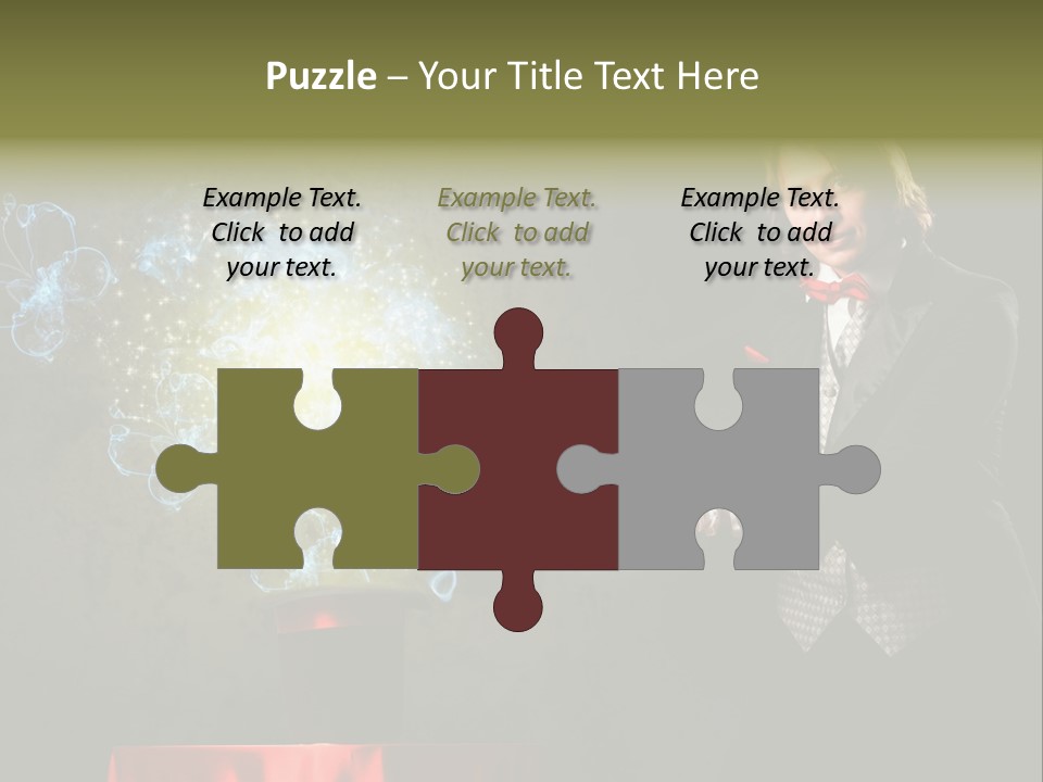 One Abstract Caucasian PowerPoint Template