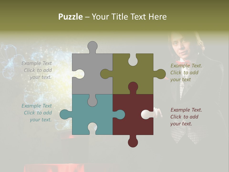 One Abstract Caucasian PowerPoint Template