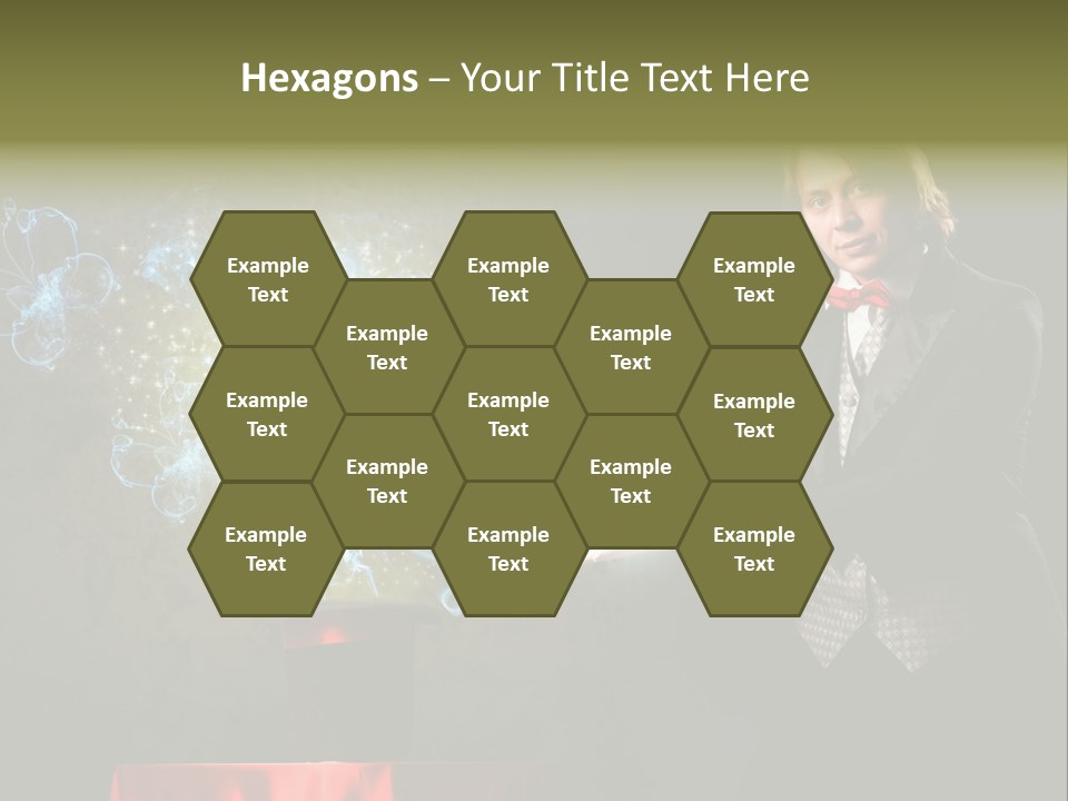 One Abstract Caucasian PowerPoint Template