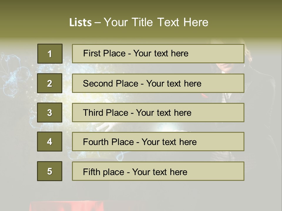 One Abstract Caucasian PowerPoint Template