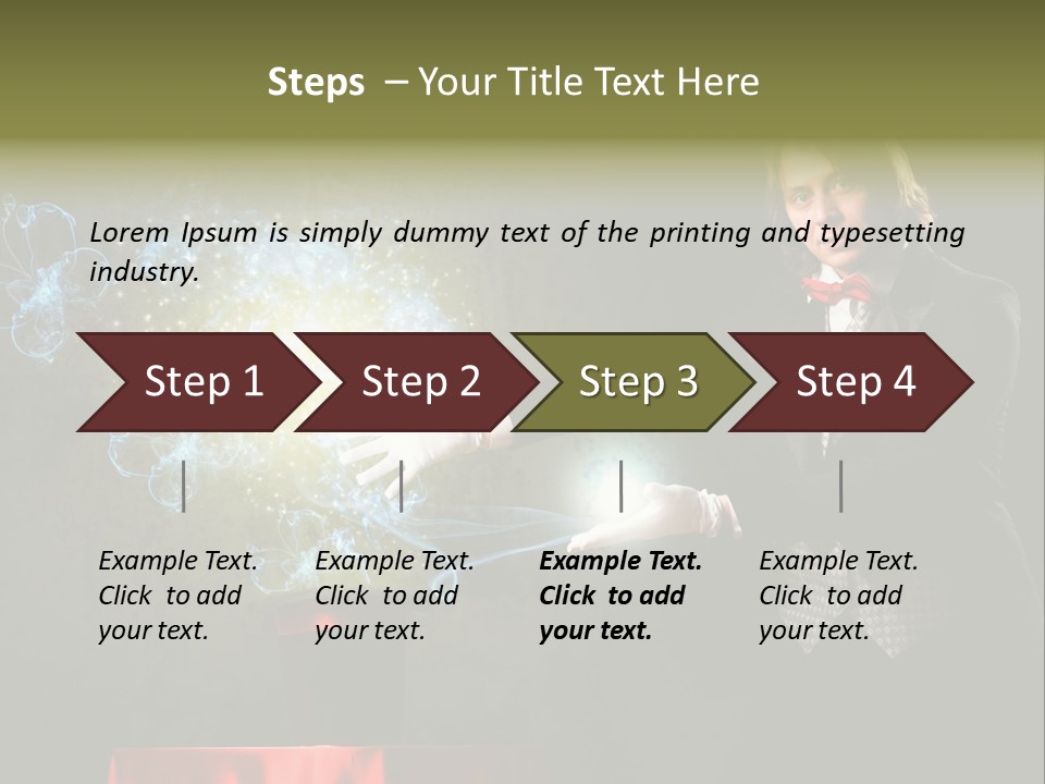 One Abstract Caucasian PowerPoint Template