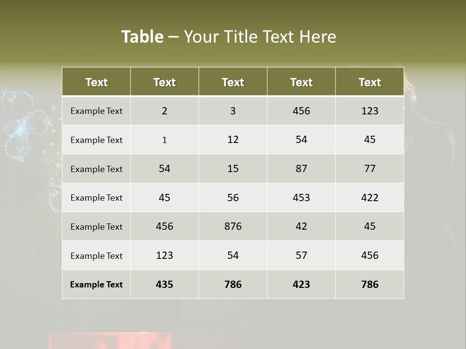 One Abstract Caucasian PowerPoint Template