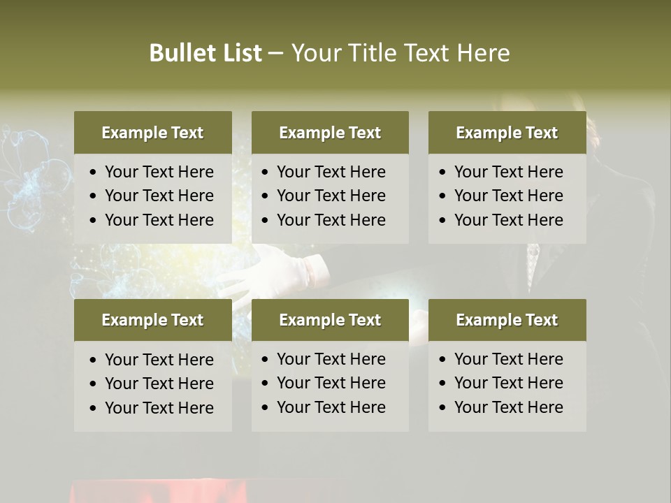 One Abstract Caucasian PowerPoint Template