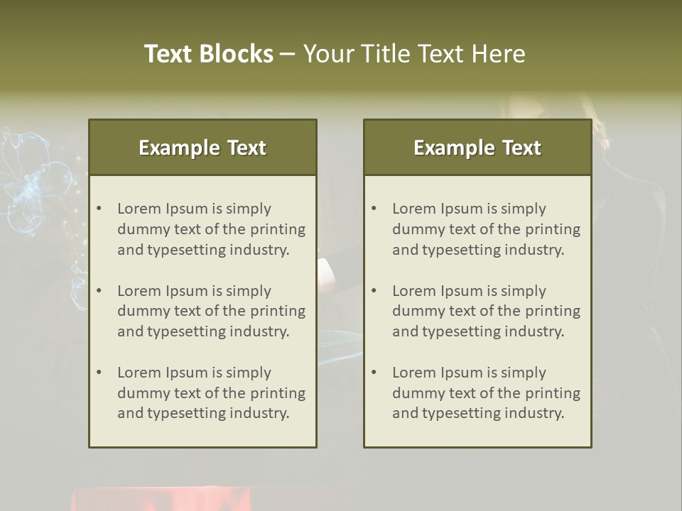 One Abstract Caucasian PowerPoint Template