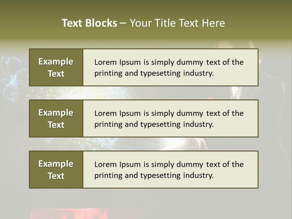 One Abstract Caucasian PowerPoint Template
