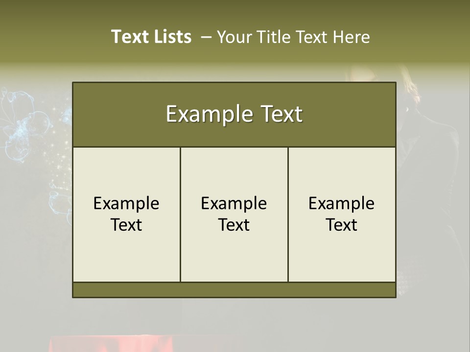 One Abstract Caucasian PowerPoint Template