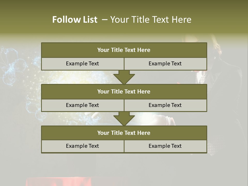 One Abstract Caucasian PowerPoint Template