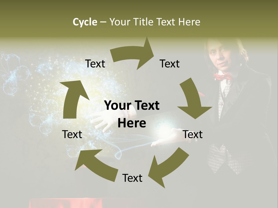 One Abstract Caucasian PowerPoint Template