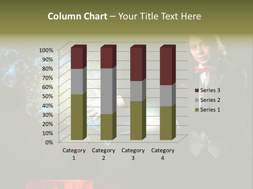 One Abstract Caucasian PowerPoint Template