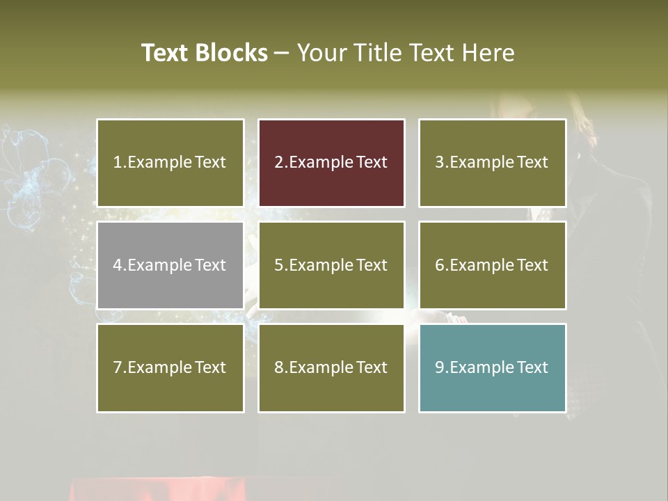 One Abstract Caucasian PowerPoint Template