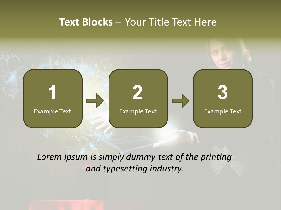 One Abstract Caucasian PowerPoint Template