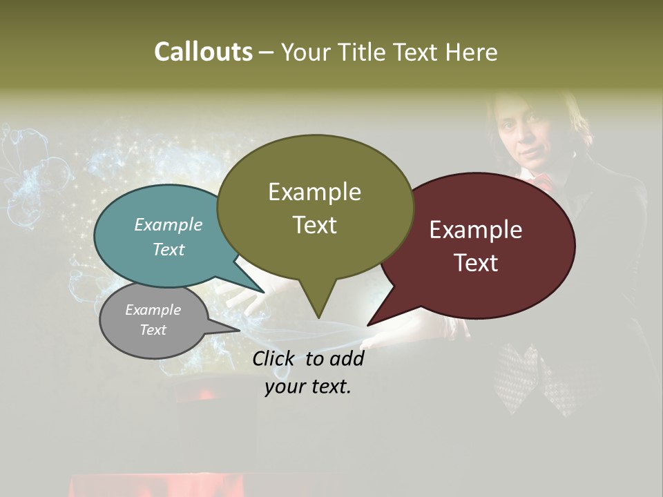 One Abstract Caucasian PowerPoint Template