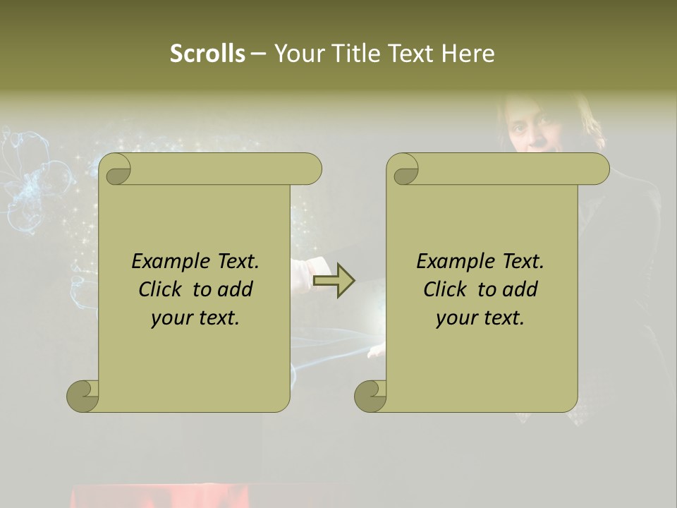 One Abstract Caucasian PowerPoint Template