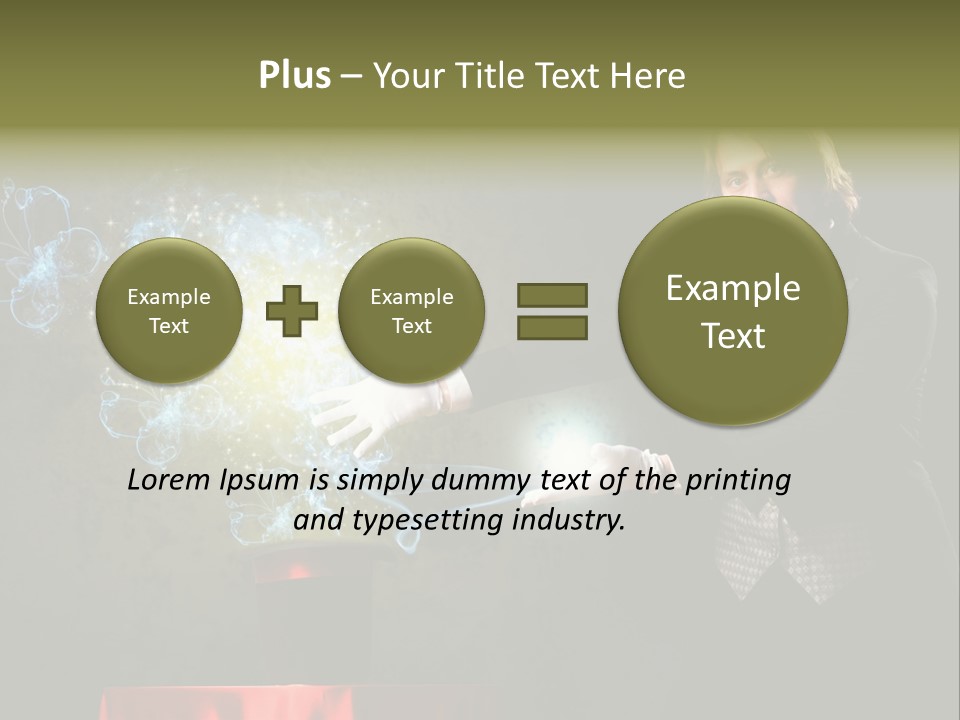 One Abstract Caucasian PowerPoint Template