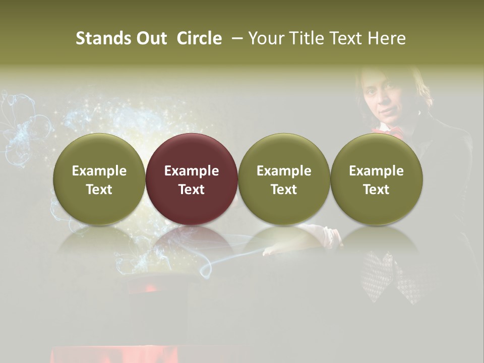 One Abstract Caucasian PowerPoint Template