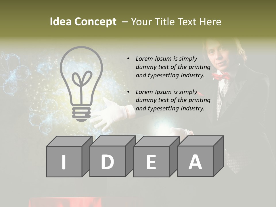 One Abstract Caucasian PowerPoint Template