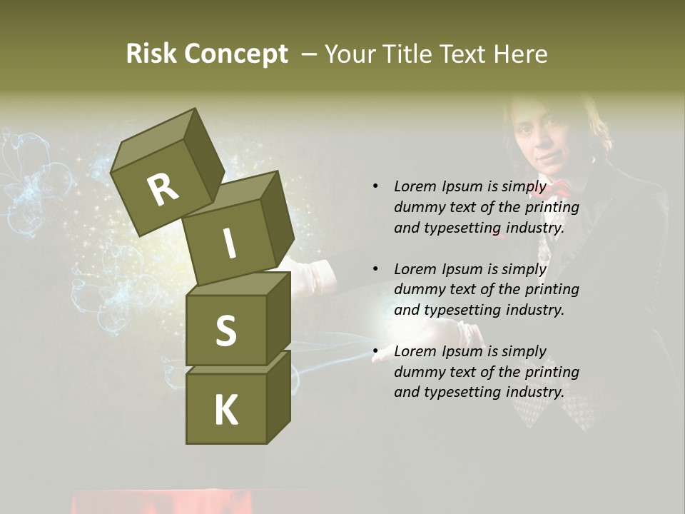 One Abstract Caucasian PowerPoint Template