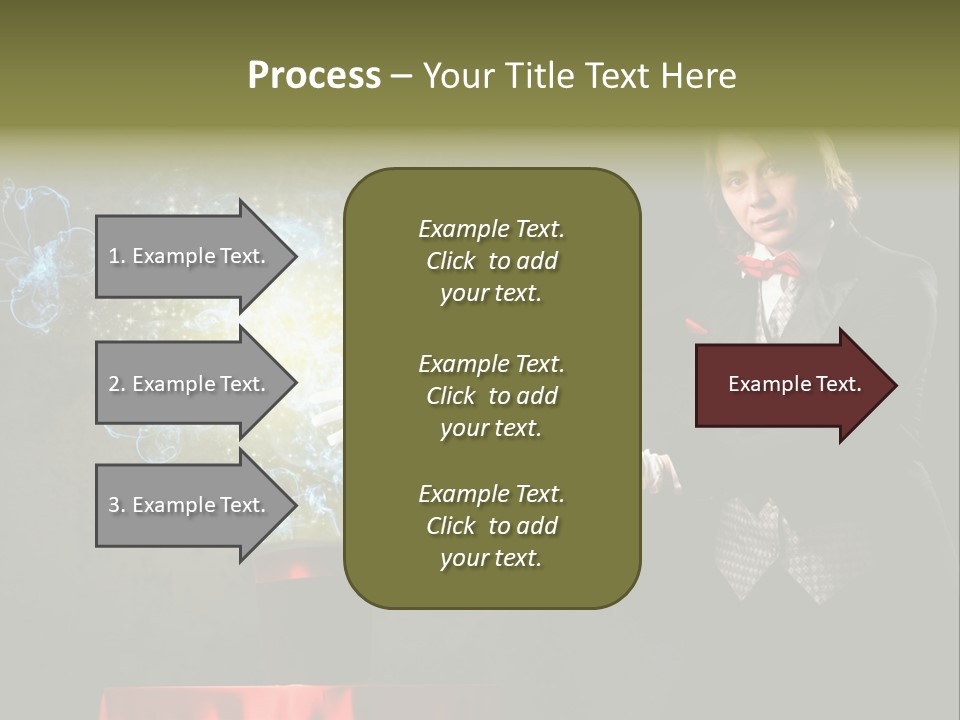 One Abstract Caucasian PowerPoint Template
