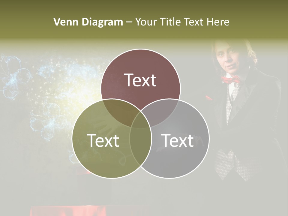 One Abstract Caucasian PowerPoint Template