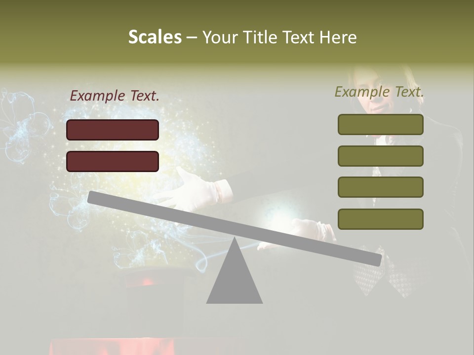 One Abstract Caucasian PowerPoint Template