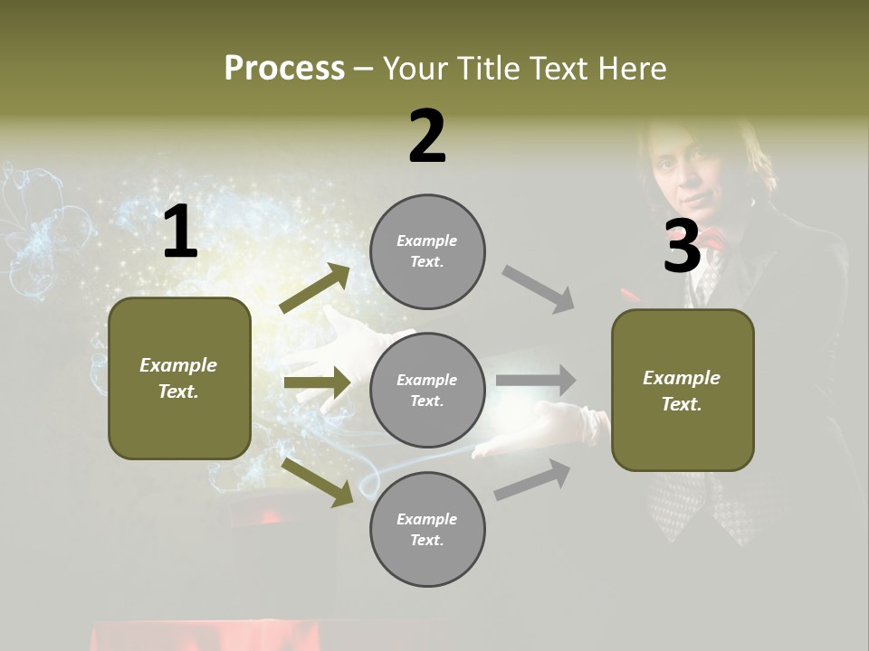 One Abstract Caucasian PowerPoint Template