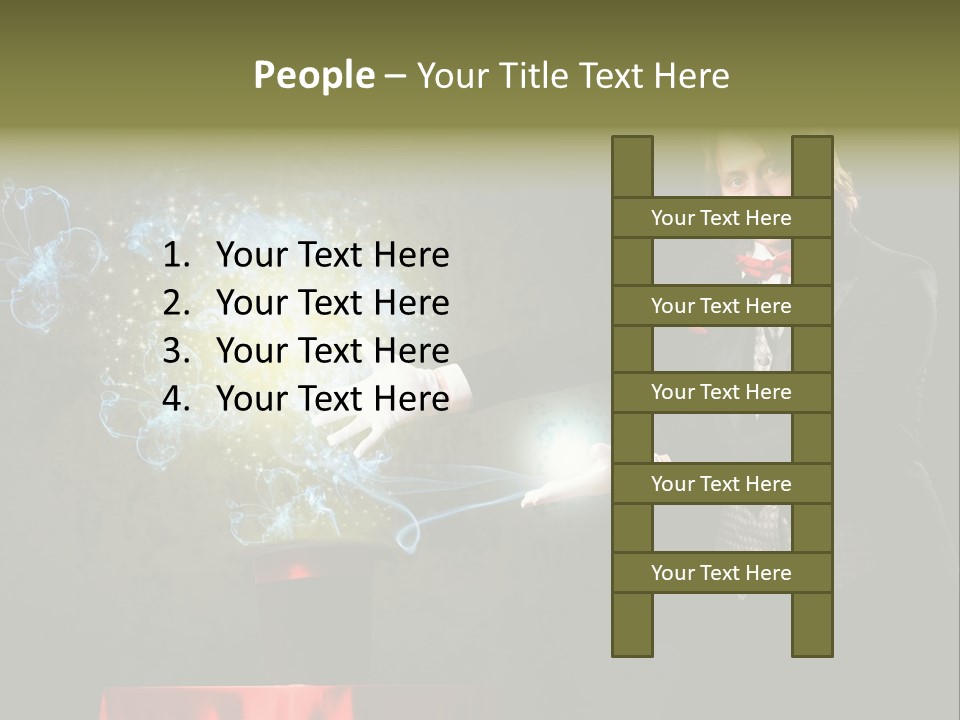 One Abstract Caucasian PowerPoint Template