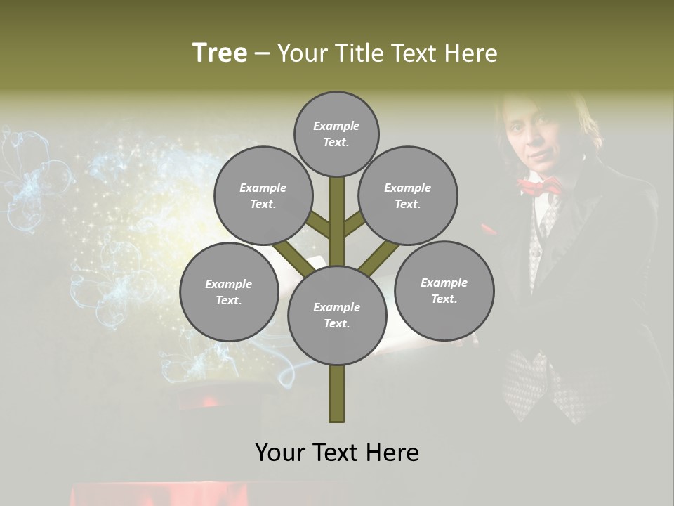 One Abstract Caucasian PowerPoint Template