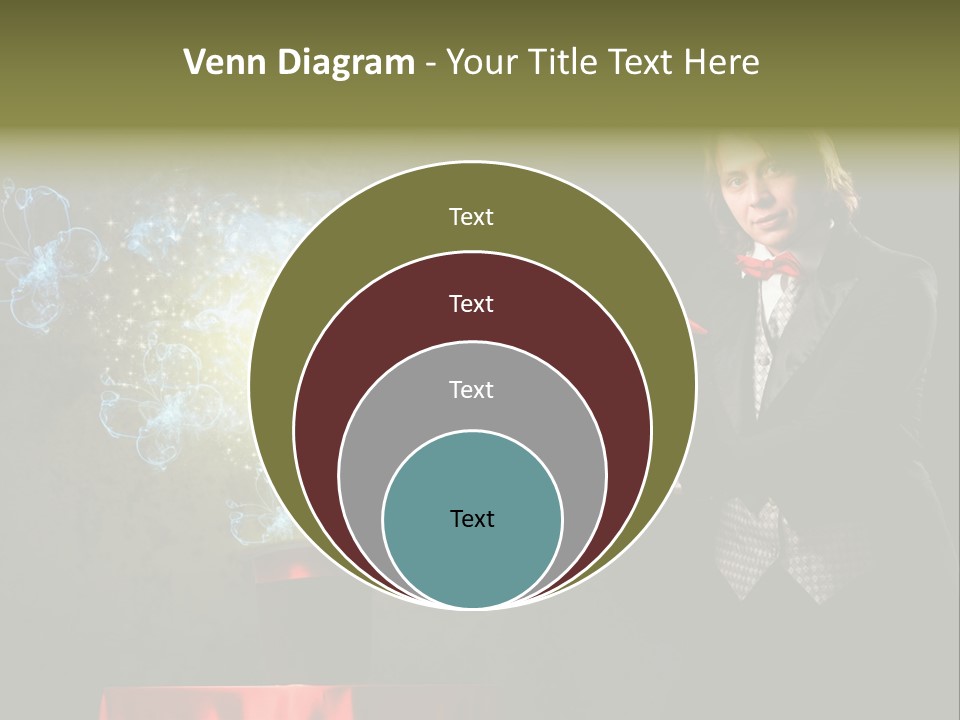 One Abstract Caucasian PowerPoint Template