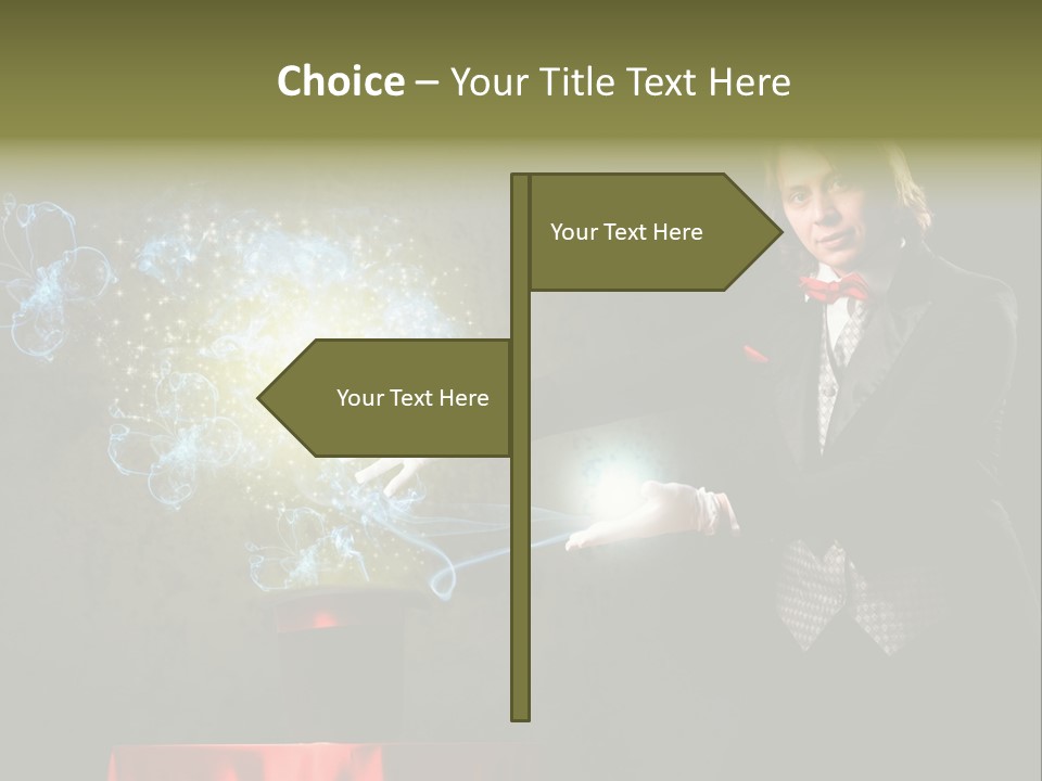 One Abstract Caucasian PowerPoint Template