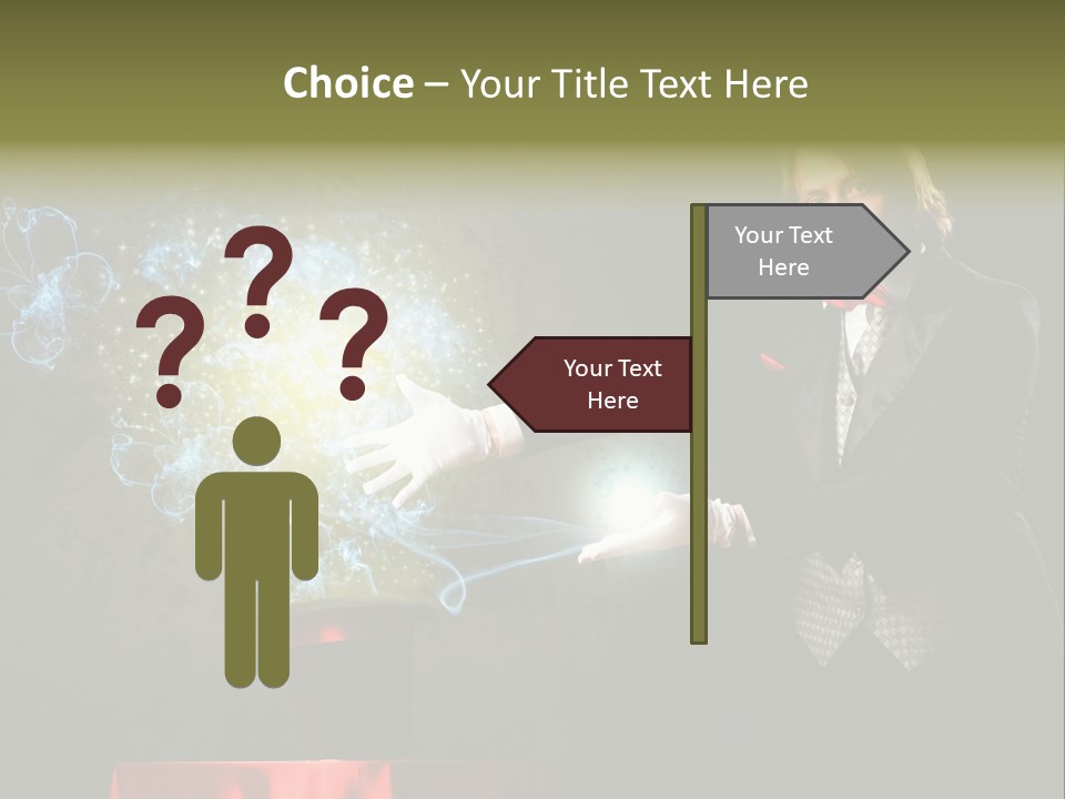 One Abstract Caucasian PowerPoint Template