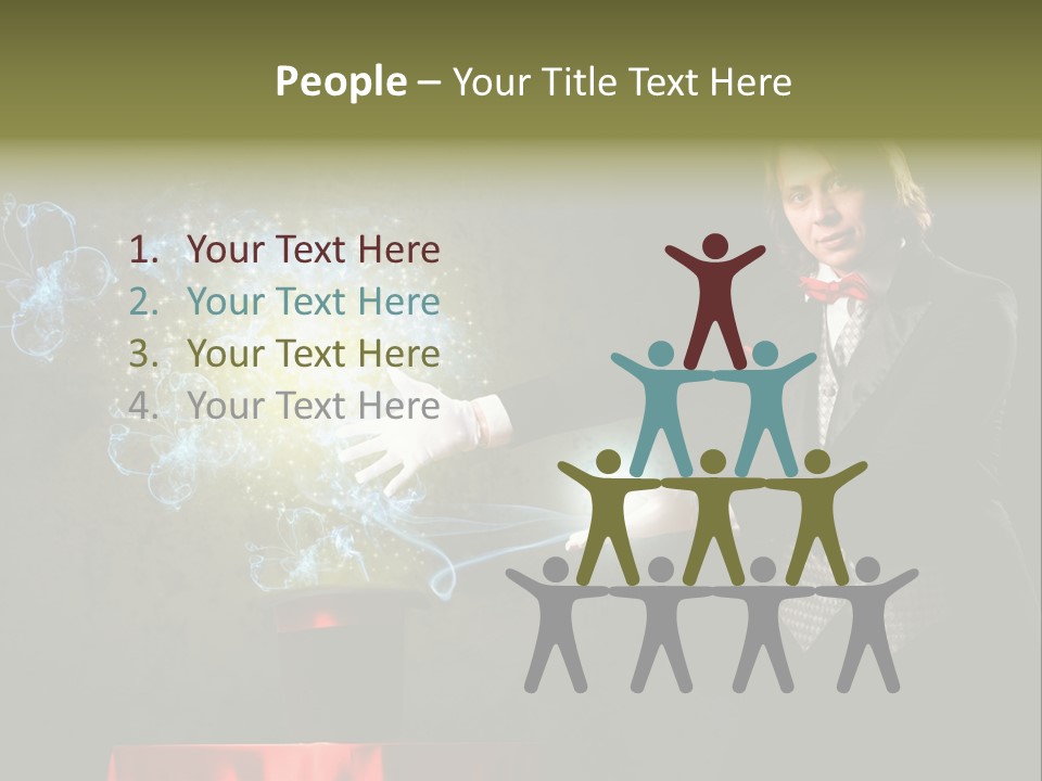 One Abstract Caucasian PowerPoint Template