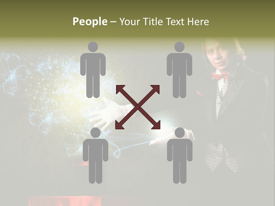 One Abstract Caucasian PowerPoint Template