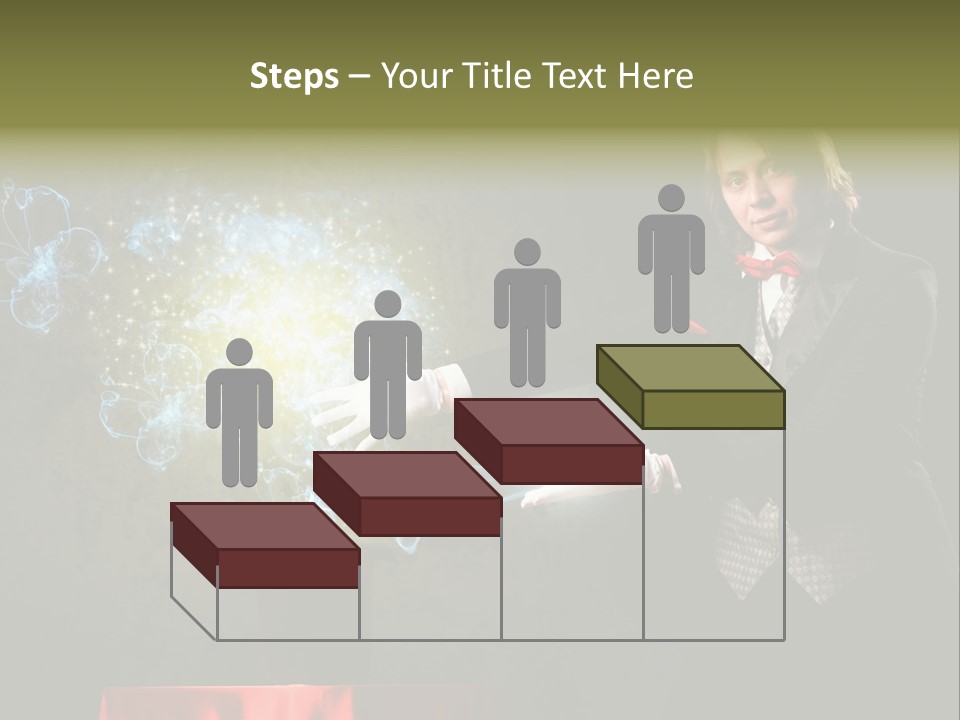 One Abstract Caucasian PowerPoint Template